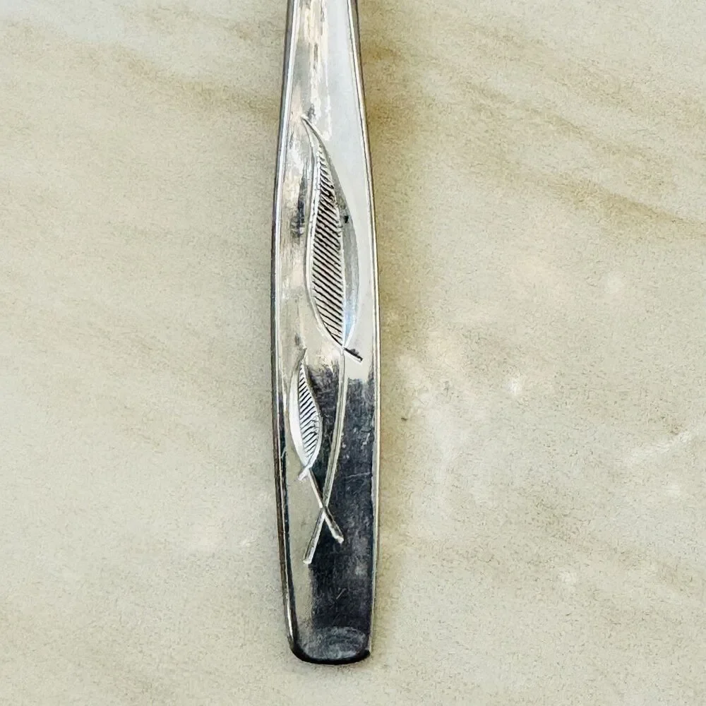 7pc INTERNATIONAL Whispering Leaves-Autumn Leaf Stainless Teaspoons 5 5/8”